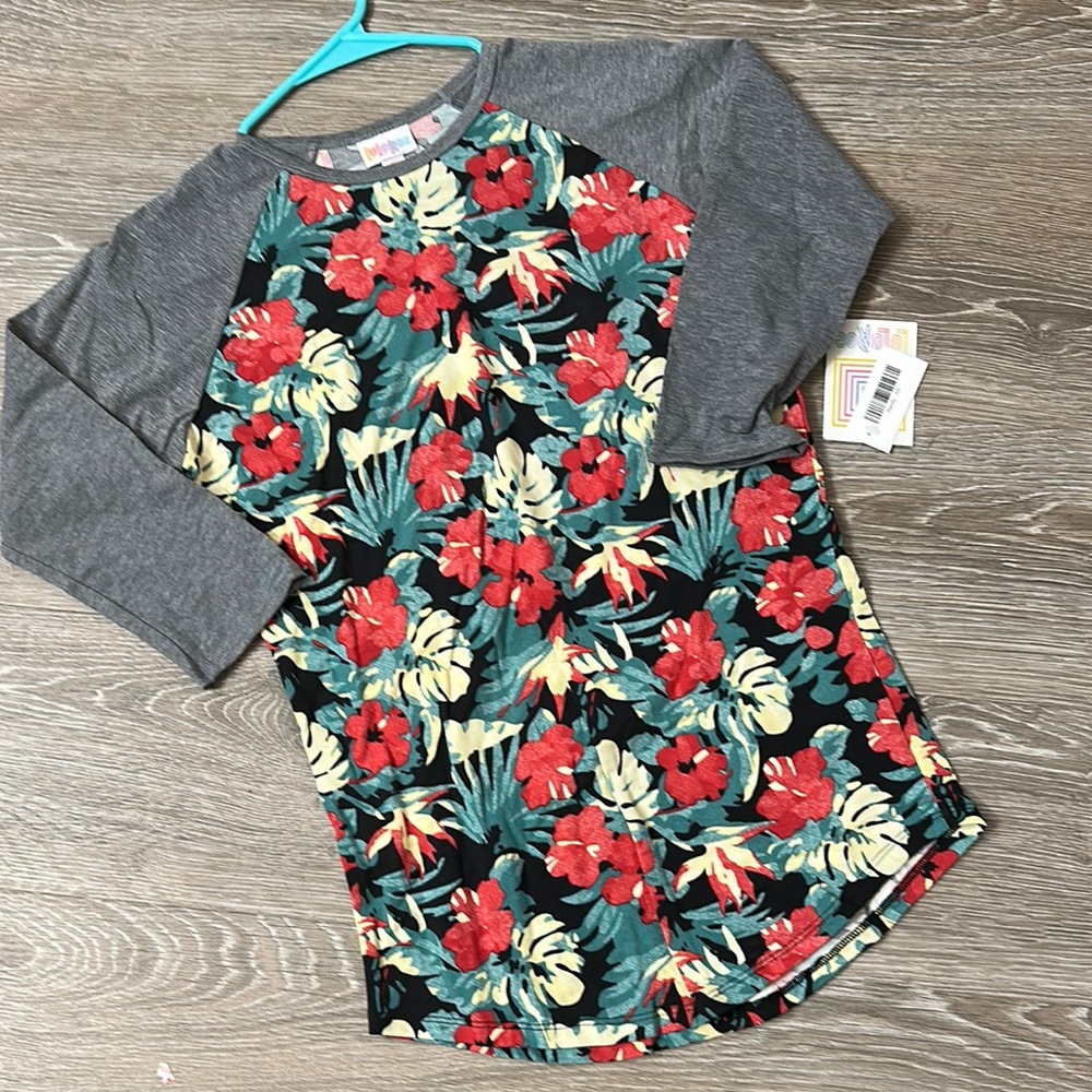 Floral Raglan Sleeve Shirt